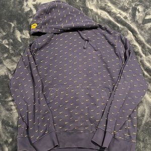 Men’s navy and yellow check Nike hoodie